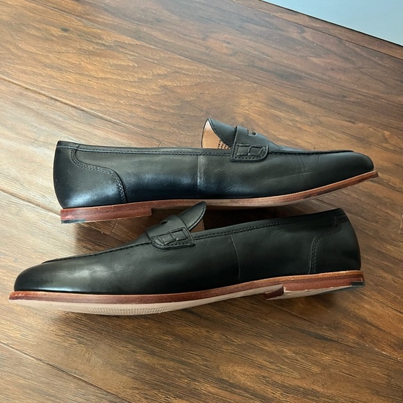 J Crew Ryan Penny Loafers Black Leather-Size 11 - Picture 8 of 13